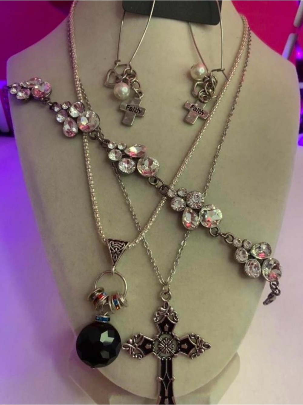 Black and Silver Cross Bundle (Y-30)